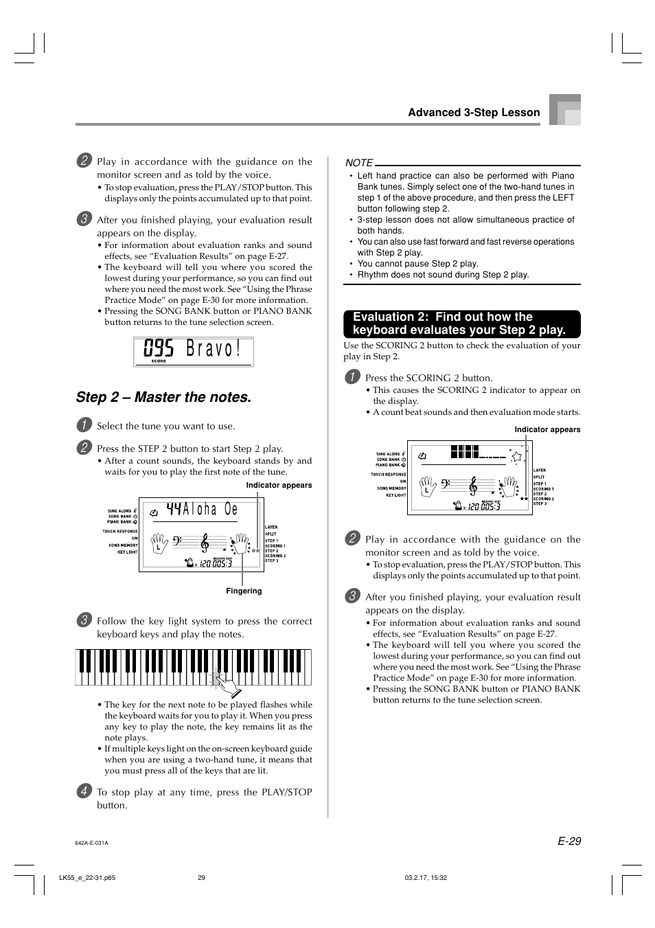 Casio LK-55  EN User Manual | Page 31 / 83