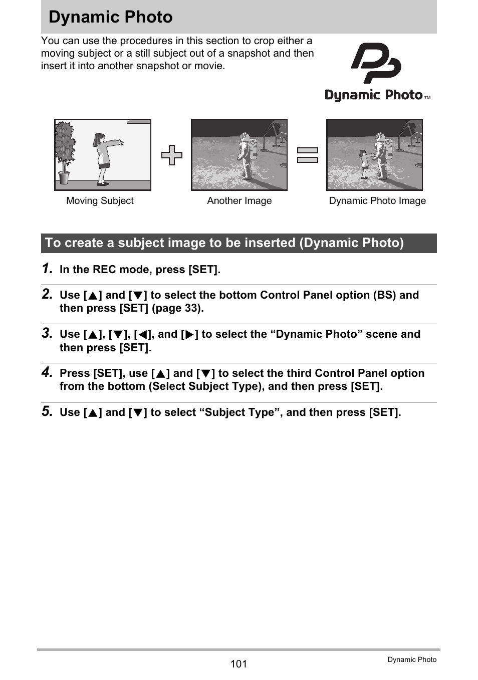 Dynamic photo | Casio EXILIM EX-Z800 User Manual | Page 101 / 187