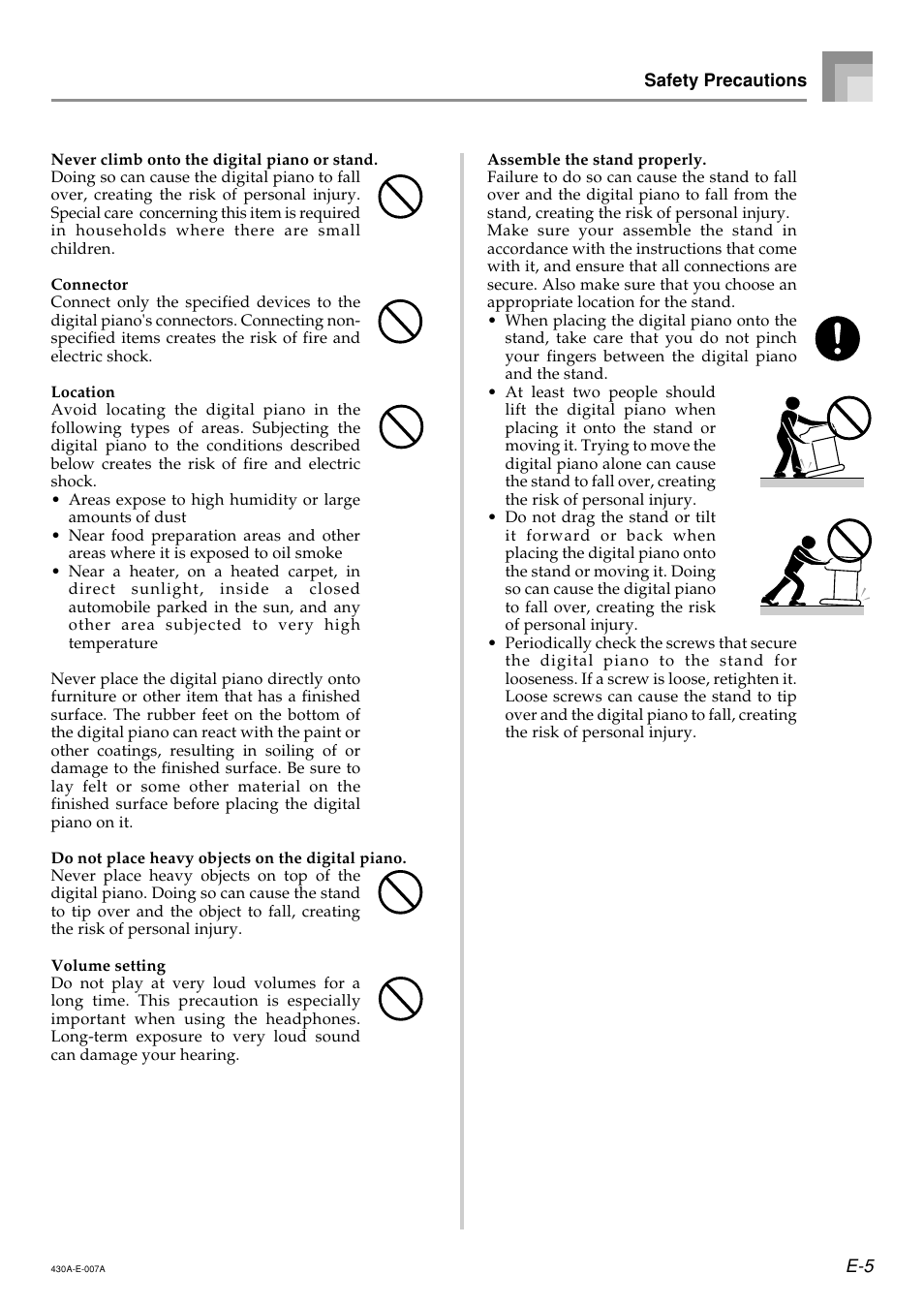 Casio CELVIANO AP45ES1C User Manual | Page 7 / 53