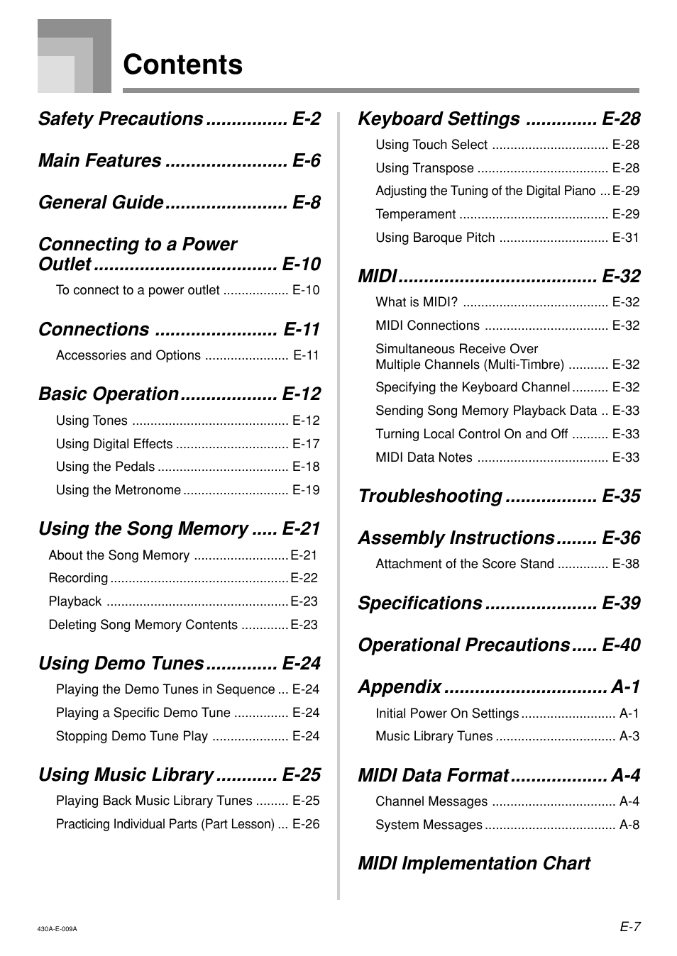 Casio CELVIANO AP45ES1C User Manual | Page 9 / 53