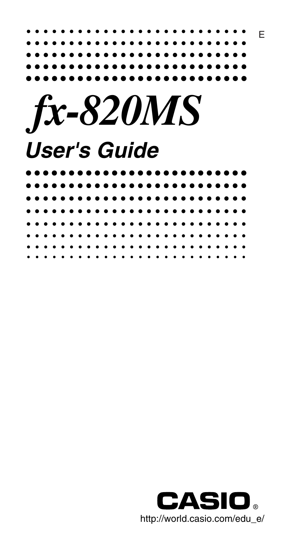 Casio FX-820MS User Manual | 38 pages