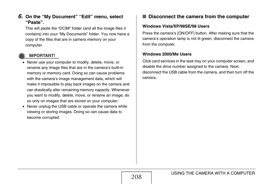Casio EX-Z1050 User Manual | Page 208 / 252