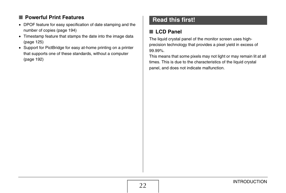 Read this first | Casio EX-Z1050 User Manual | Page 22 / 252