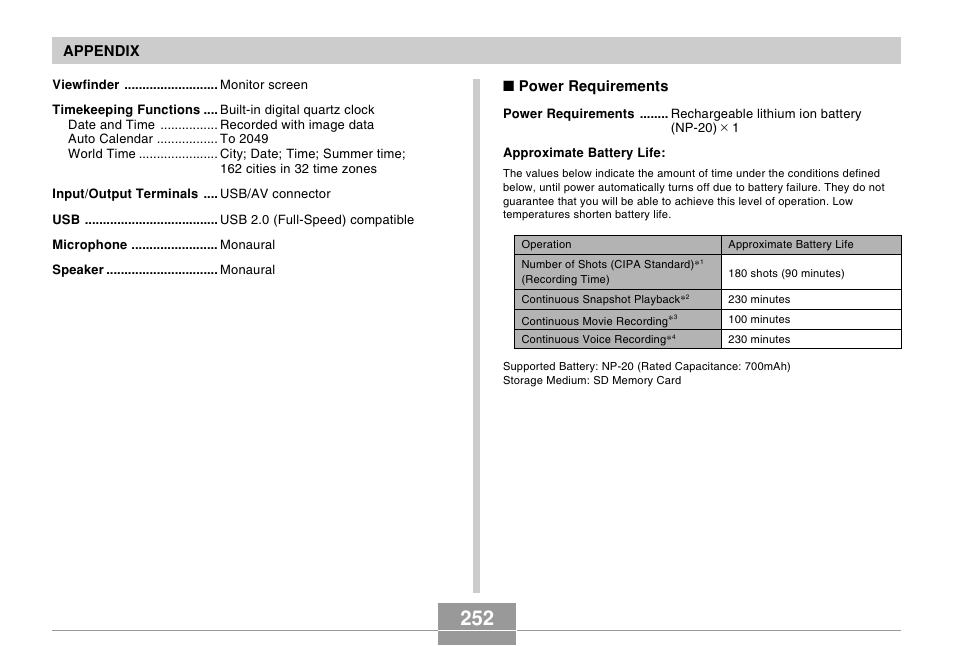 Casio EX-Z60 User Manual | Page 252 / 256