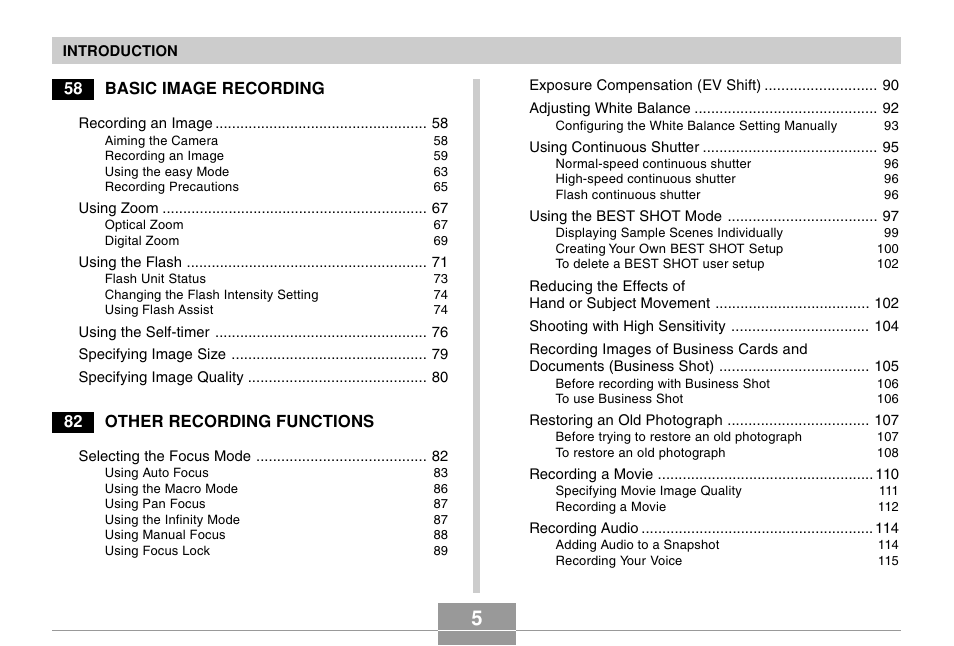 Casio EX-Z60 User Manual | Page 5 / 256