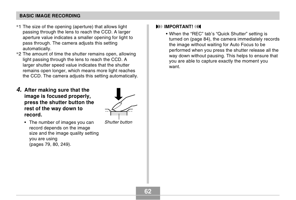 Casio EX-Z60 User Manual | Page 62 / 256