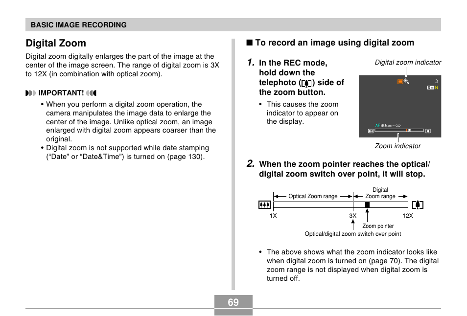 Digital zoom | Casio EX-Z60 User Manual | Page 69 / 256