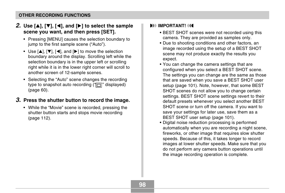 Casio EX-Z60 User Manual | Page 98 / 256