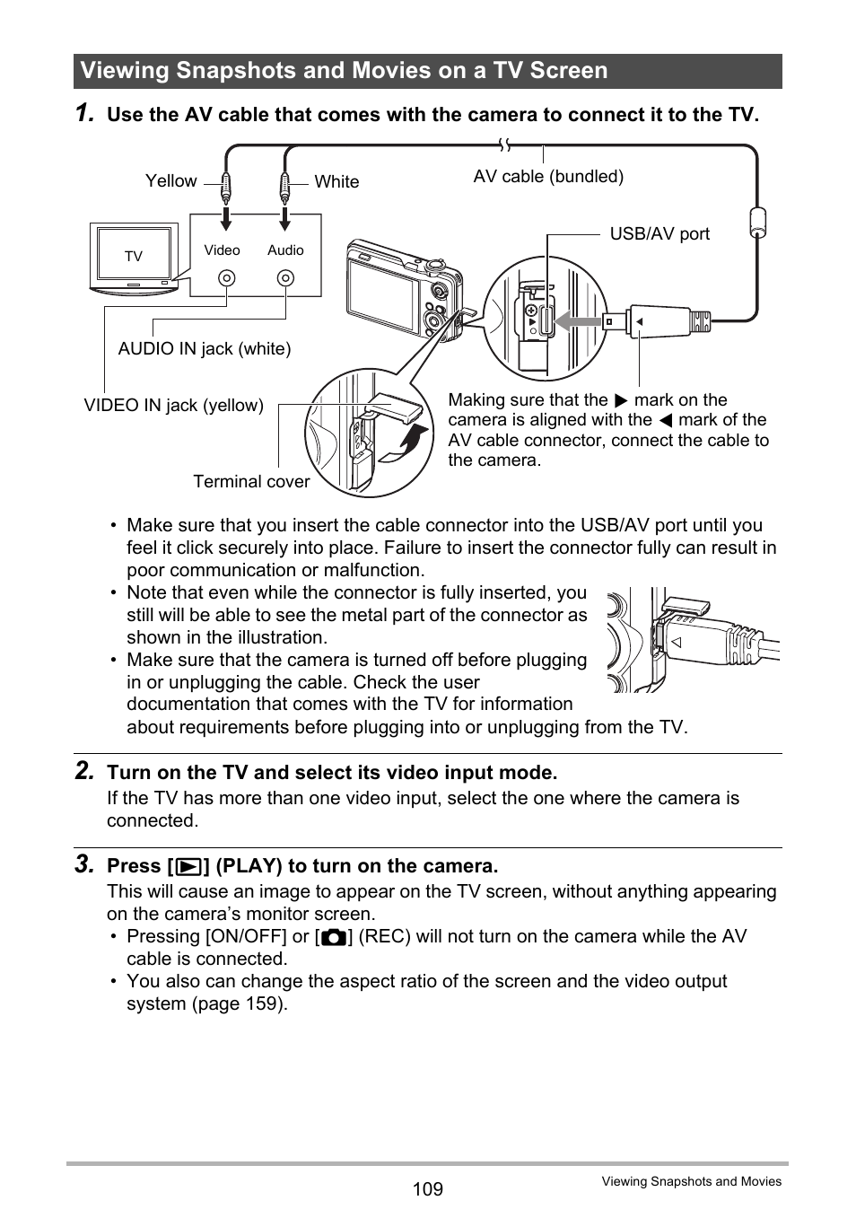 Viewing snapshots and movies on a tv screen | Casio EXILIM EX-FC150 User Manual | Page 109 / 193