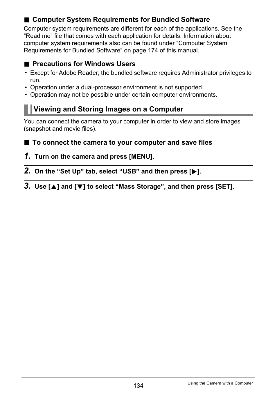 Viewing and storing images on a computer, S 134 | Casio EXILIM EX-FC150 User Manual | Page 134 / 193