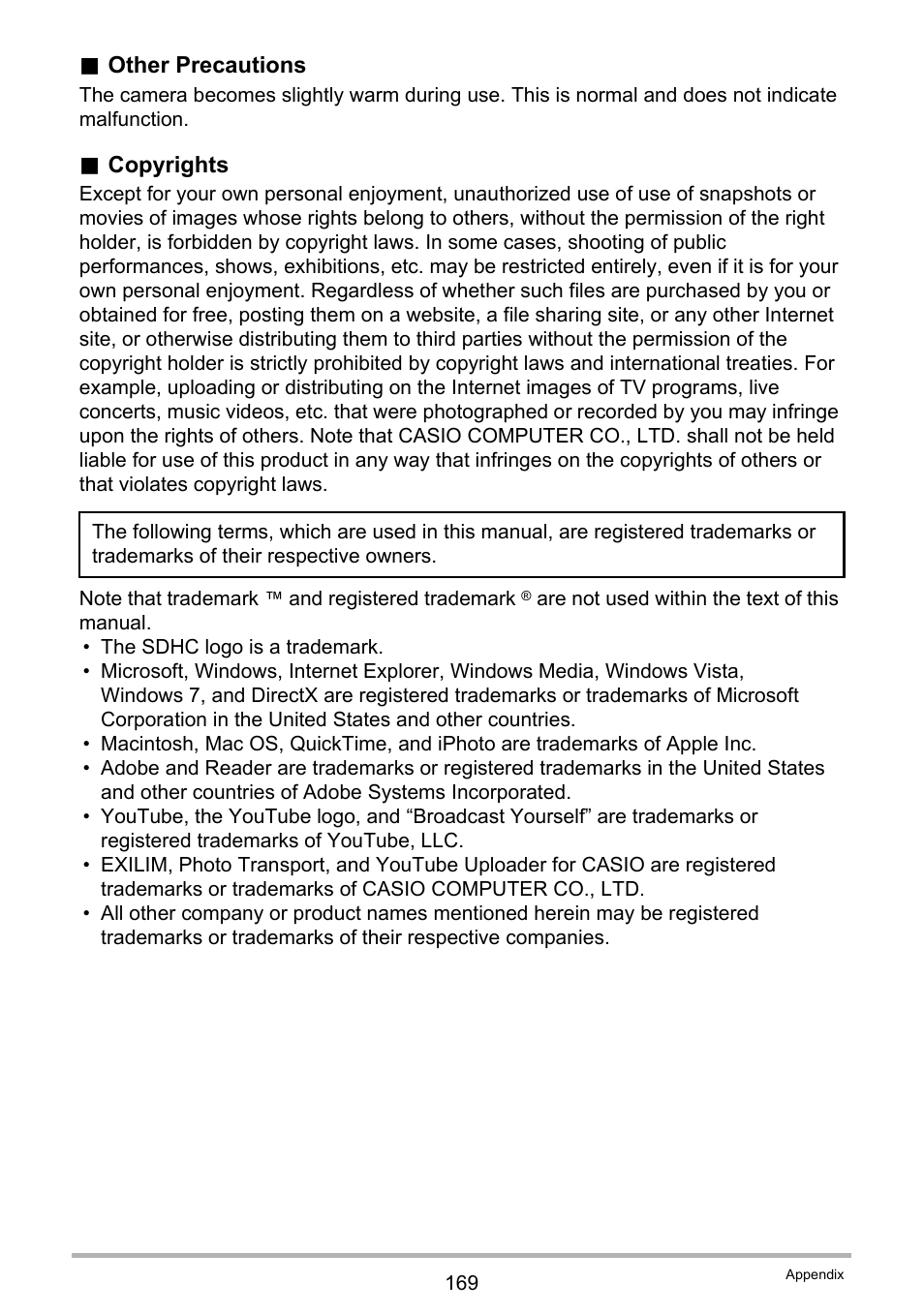 Casio EXILIM EX-FC150 User Manual | Page 169 / 193