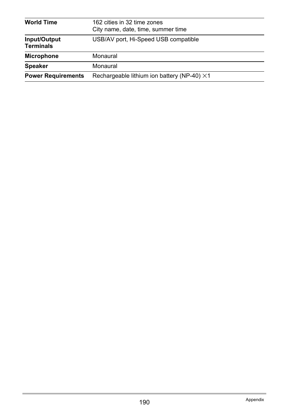 Casio EXILIM EX-FC150 User Manual | Page 190 / 193