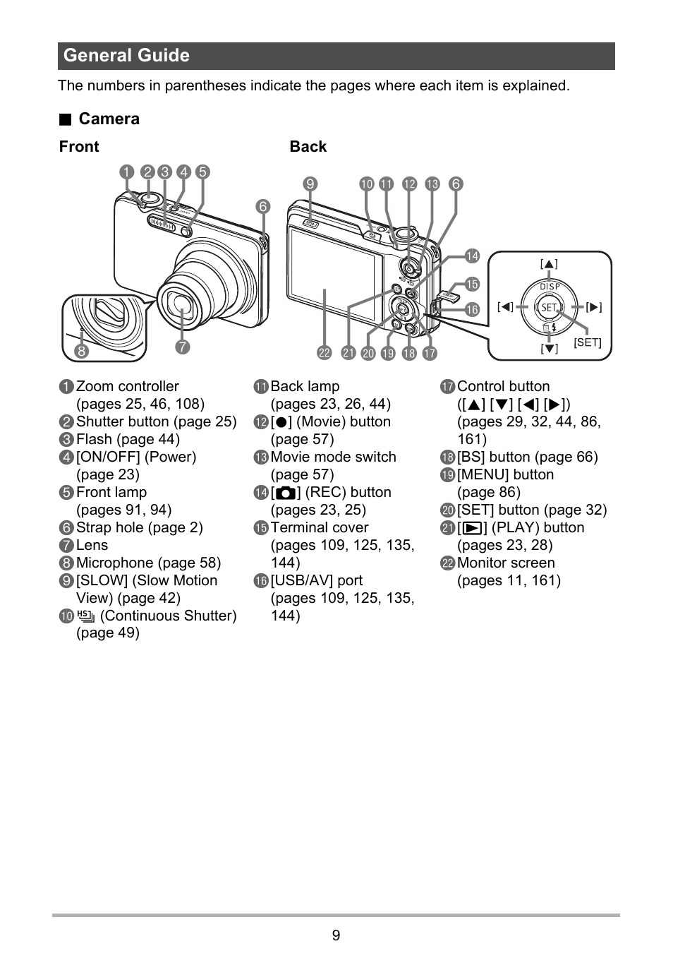 General guide | Casio EXILIM EX-FC150 User Manual | Page 9 / 193