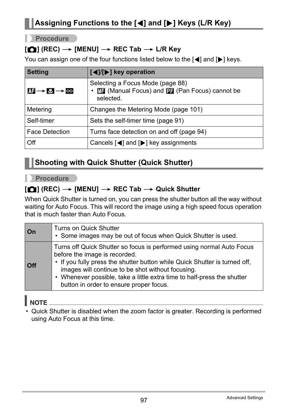 Shooting with quick shutter (quick shutter) | Casio EXILIM EX-FC150 User Manual | Page 97 / 193