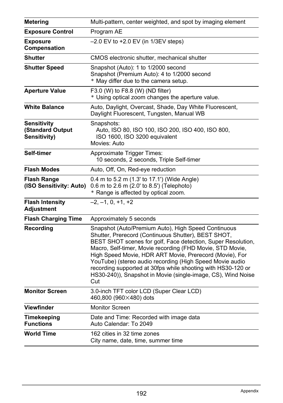 Casio EX-FC200S User Manual | Page 192 / 195