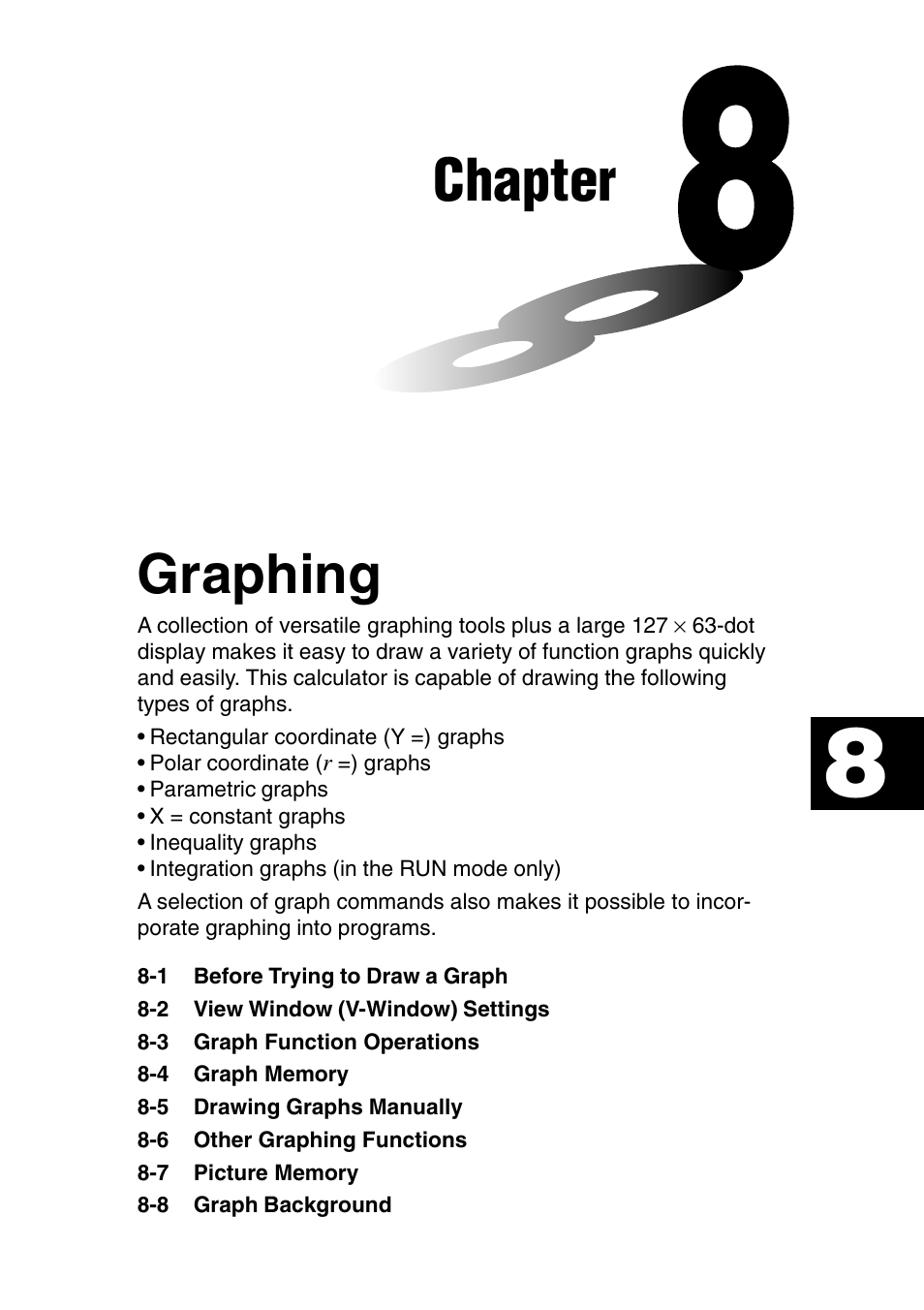 Chapter, Graphing | Casio fx-9750G PLUS User Manual | Page 139 / 486