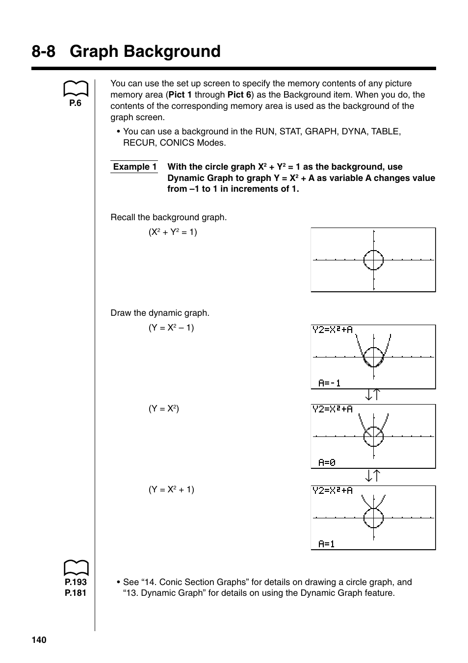 8 graph background | Casio fx-9750G PLUS User Manual | Page 168 / 486