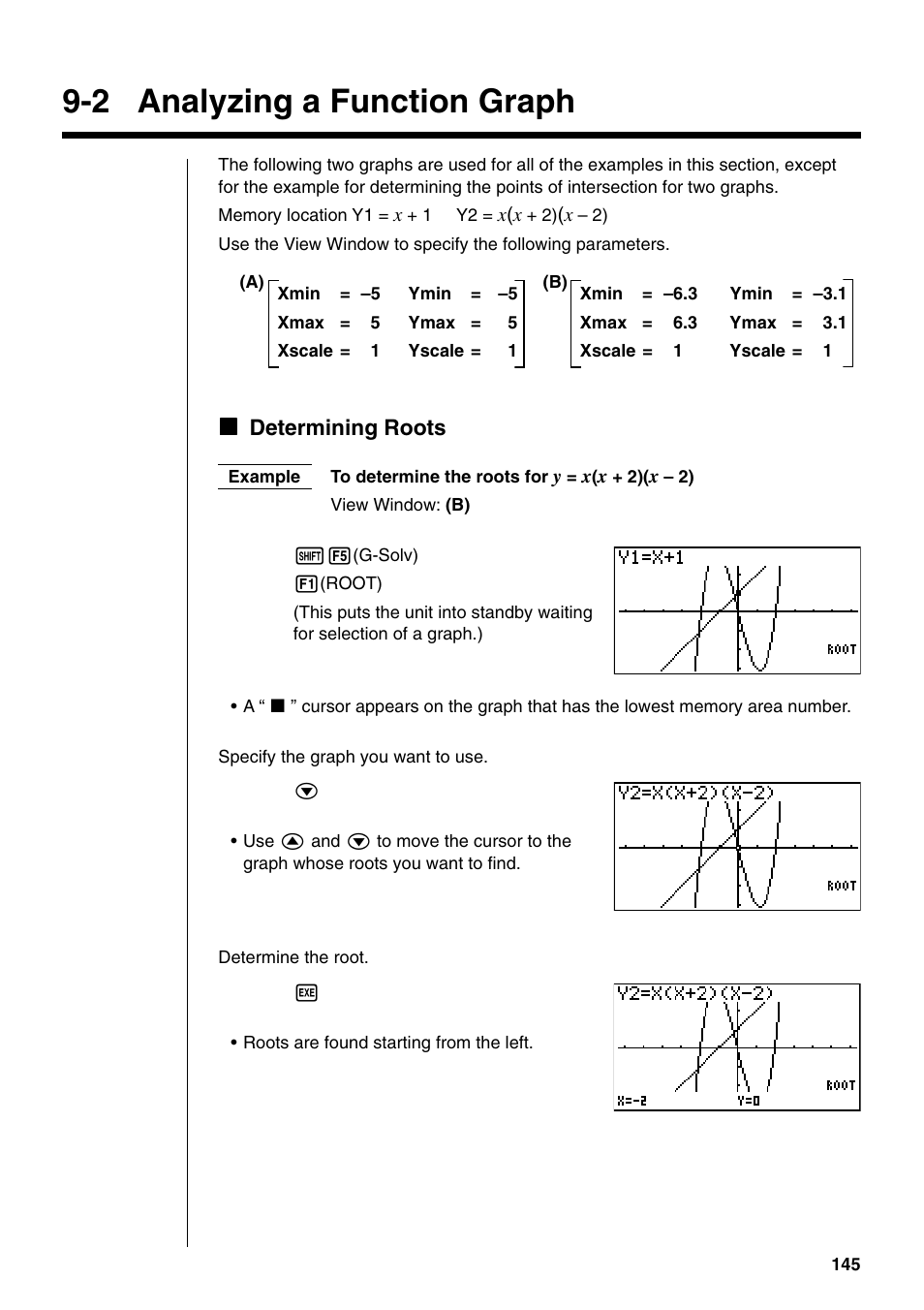 2 analyzing a function graph | Casio fx-9750G PLUS User Manual | Page 173 / 486