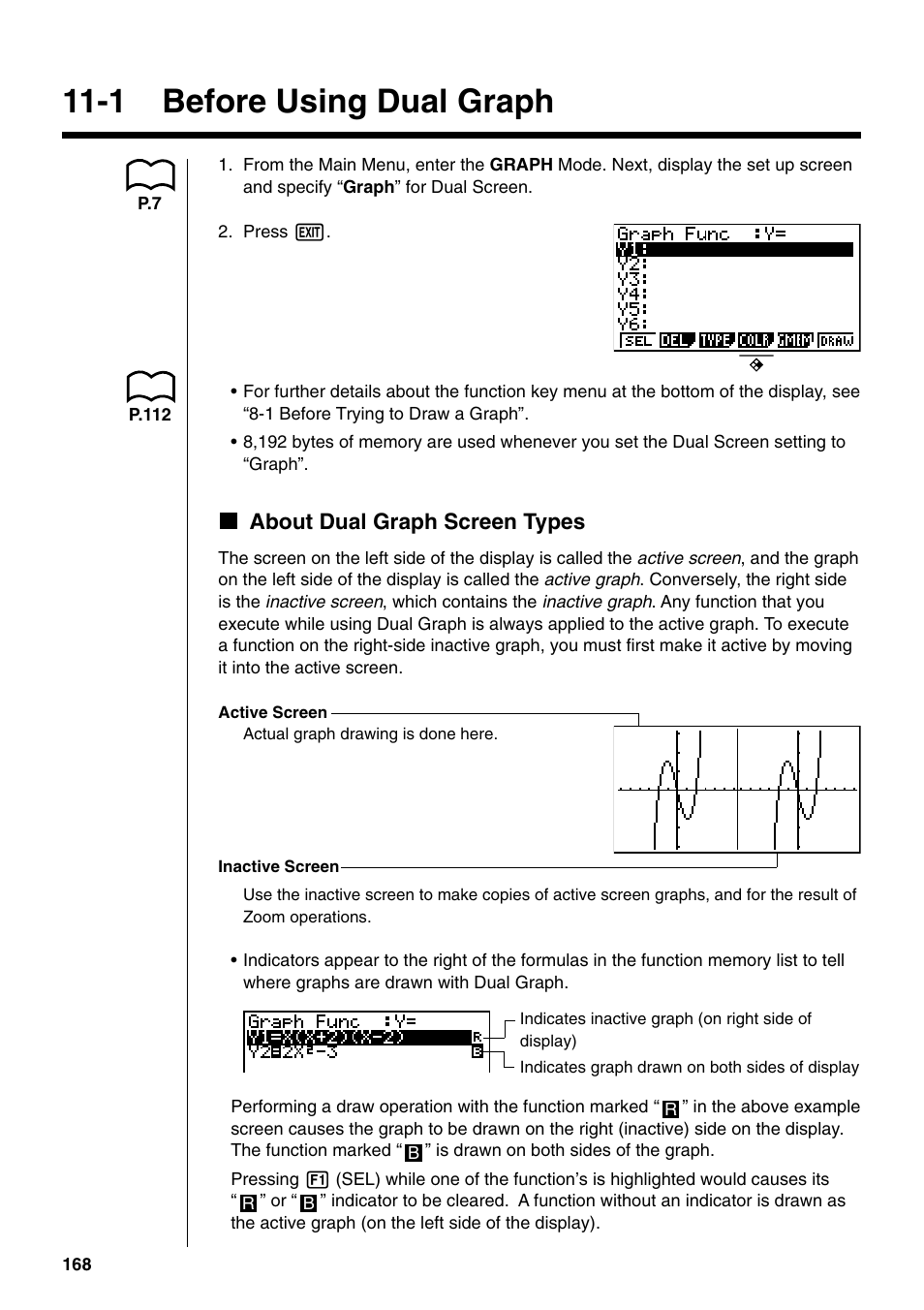 1 before using dual graph | Casio fx-9750G PLUS User Manual | Page 196 / 486