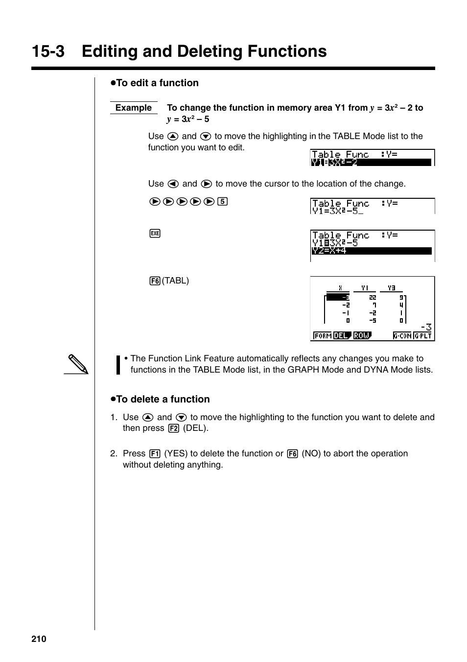 3 editing and deleting functions | Casio fx-9750G PLUS User Manual | Page 238 / 486