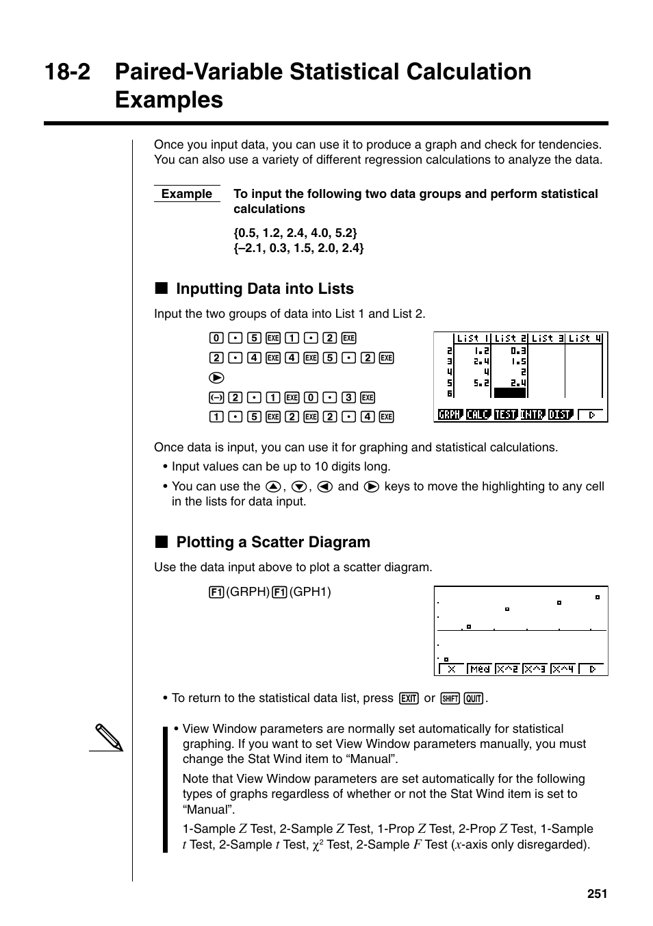 2 paired-variable statistical calculation examples | Casio fx-9750G PLUS User Manual | Page 279 / 486