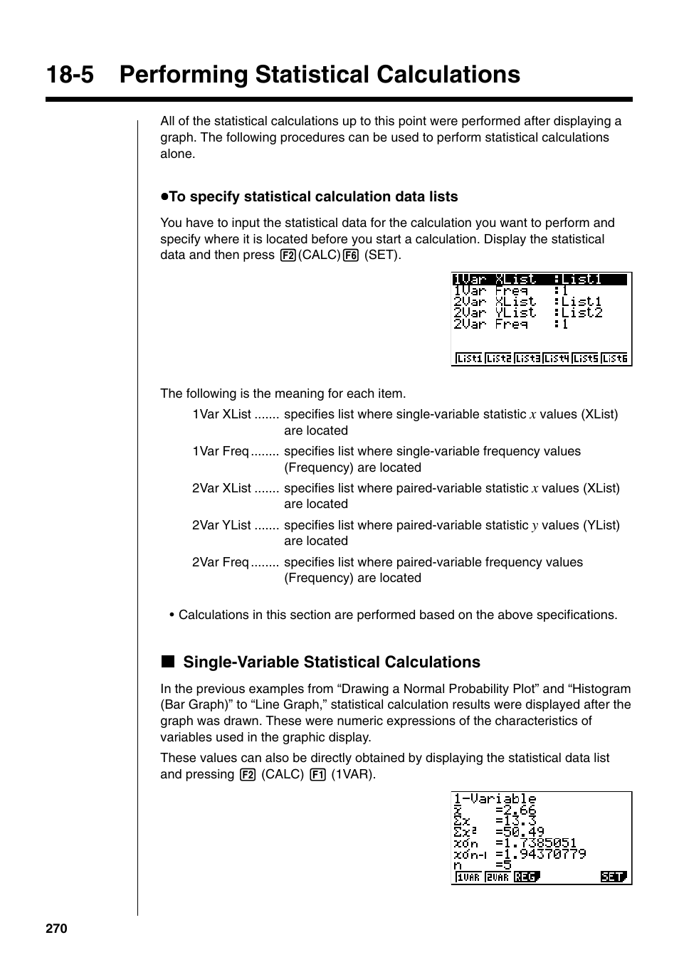 5 performing statistical calculations | Casio fx-9750G PLUS User Manual | Page 298 / 486