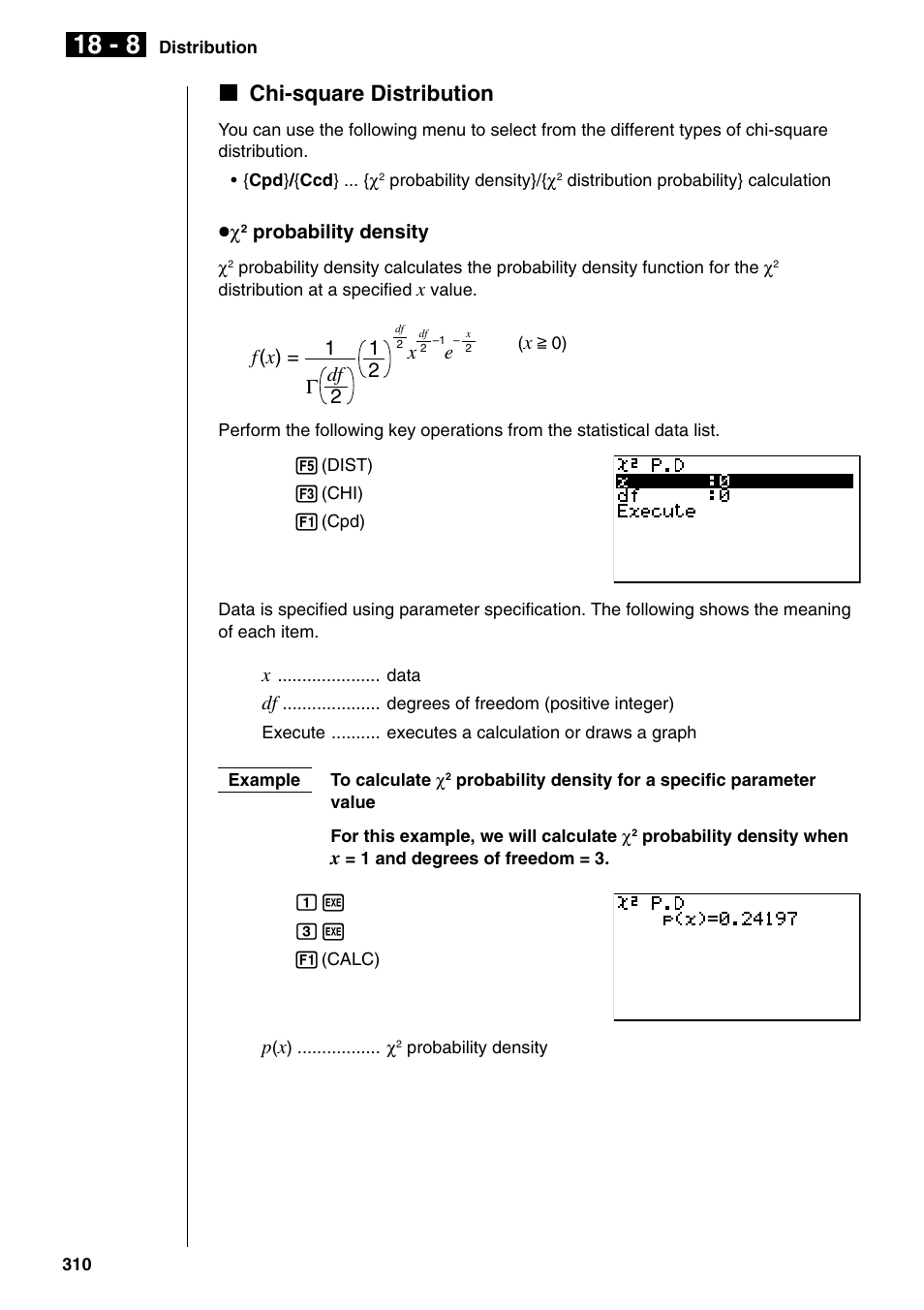 Kchi-square distribution | Casio fx-9750G PLUS User Manual | Page 338 / 486