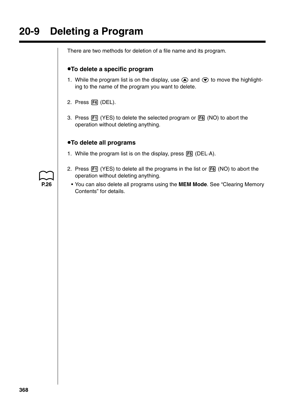 9 deleting a program | Casio fx-9750G PLUS User Manual | Page 396 / 486