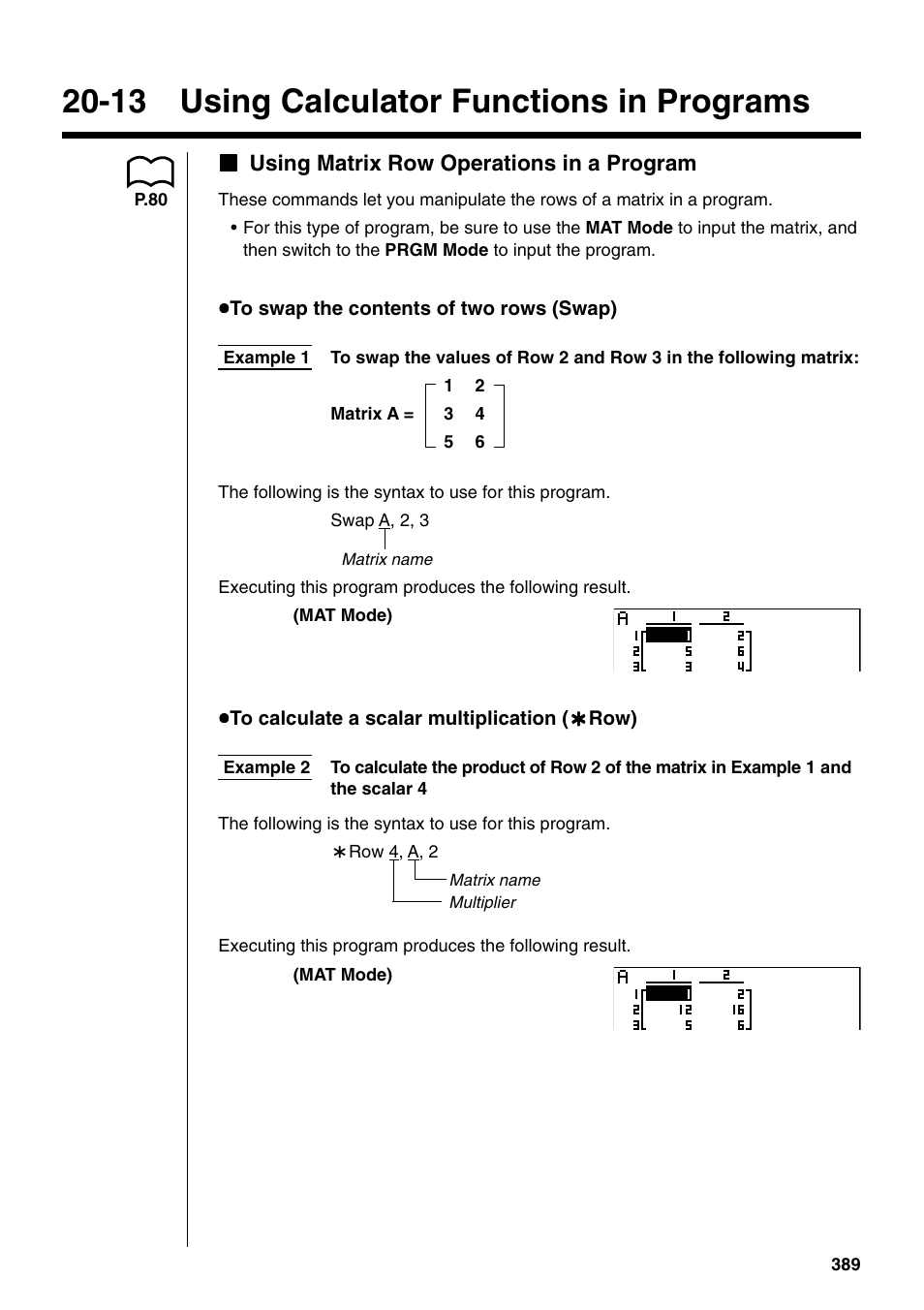 13 using calculator functions in programs | Casio fx-9750G PLUS User Manual | Page 417 / 486