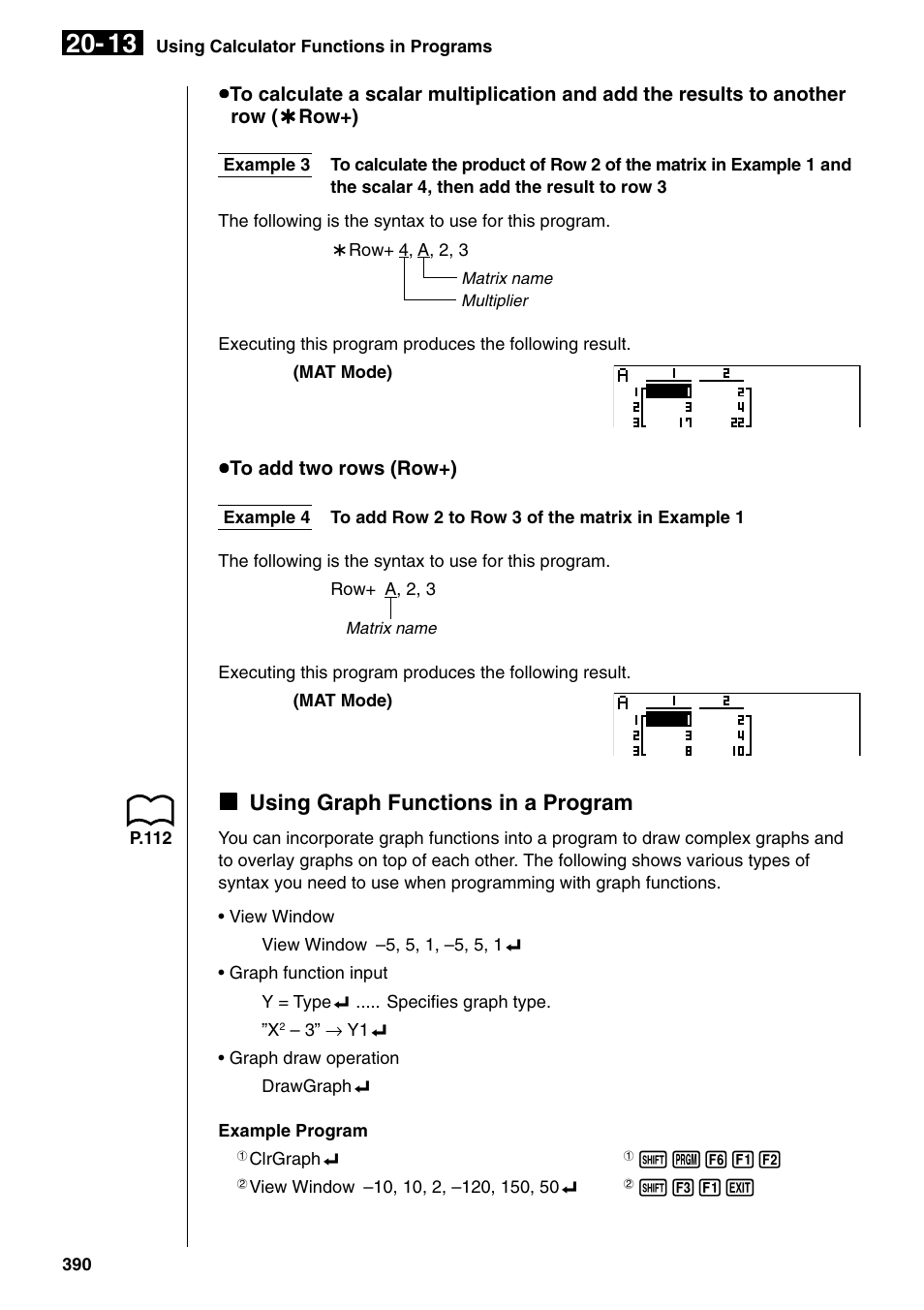 Kusing graph functions in a program | Casio fx-9750G PLUS User Manual | Page 418 / 486