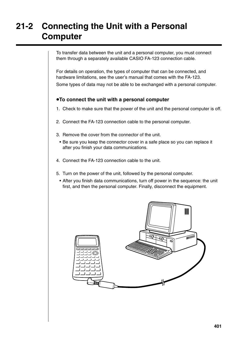 2 connecting the unit with a personal computer | Casio fx-9750G PLUS User Manual | Page 429 / 486