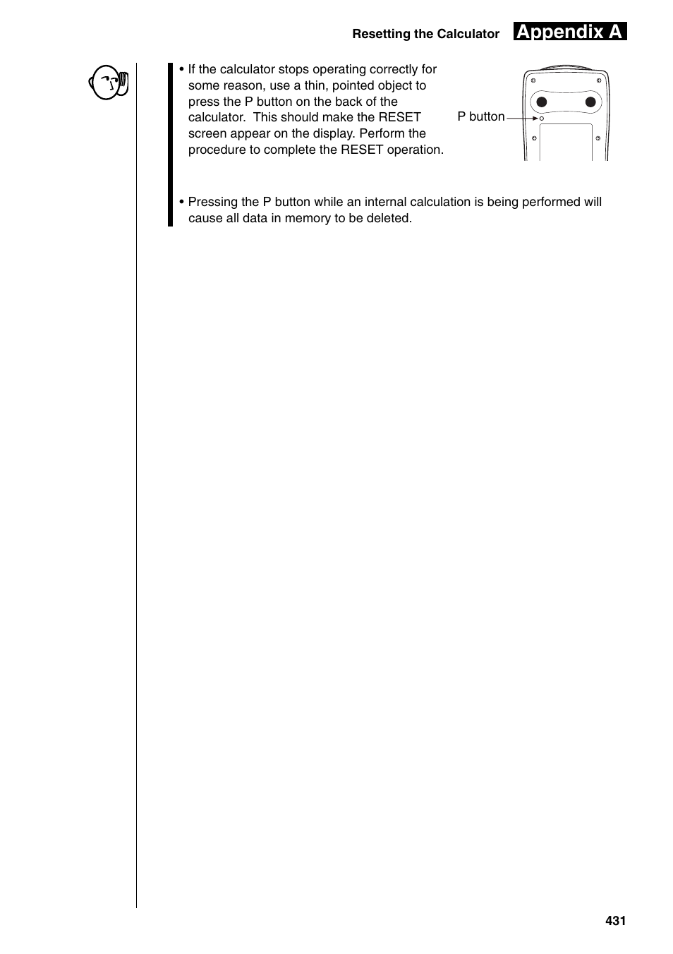 Appendix a | Casio fx-9750G PLUS User Manual | Page 459 / 486