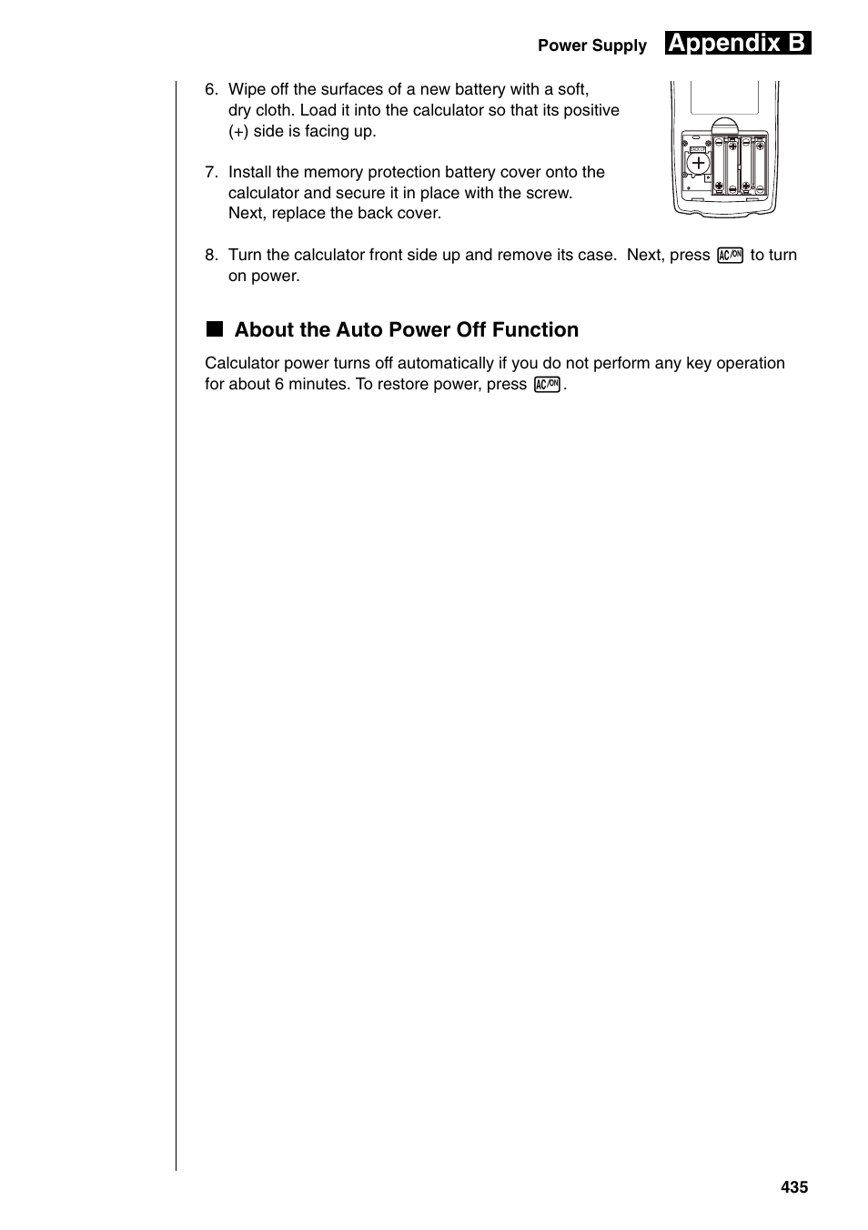 Appendix b | Casio fx-9750G PLUS User Manual | Page 463 / 486