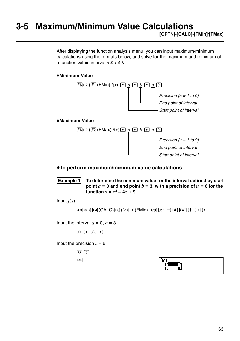 5 maximum/minimum value calculations | Casio fx-9750G PLUS User Manual | Page 91 / 486