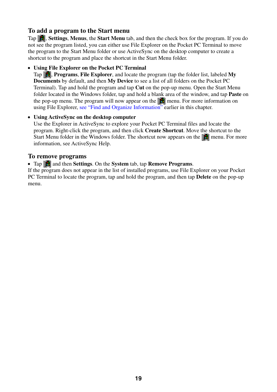 Casio Pocket PC Terminal User Manual | Page 19 / 67