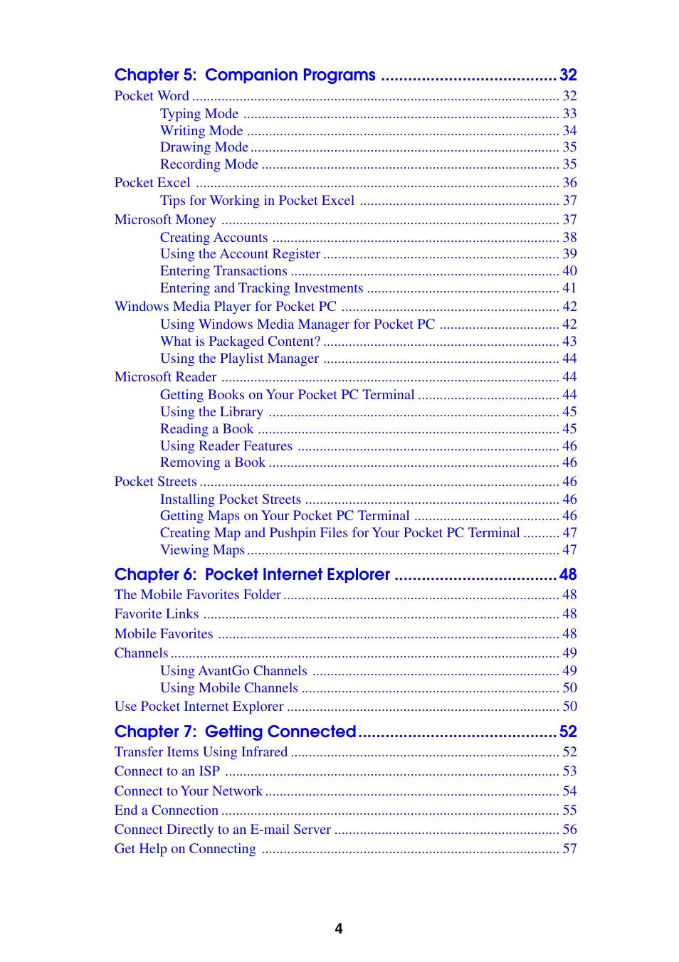 Casio Pocket PC Terminal User Manual | Page 4 / 67