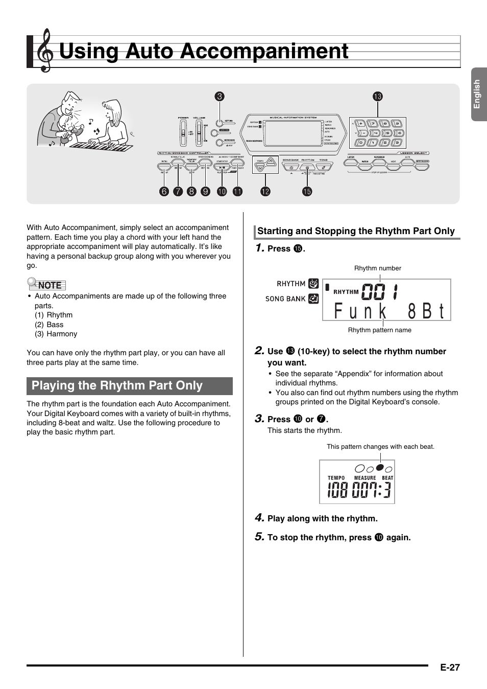 Using auto accompaniment | Casio CTK-2000 User Manual | Page 29 / 46