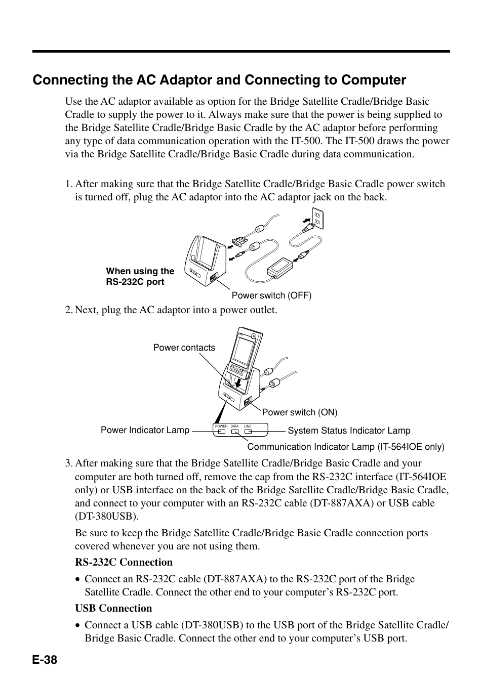 E-38 | Casio IT-500 User Manual | Page 40 / 58