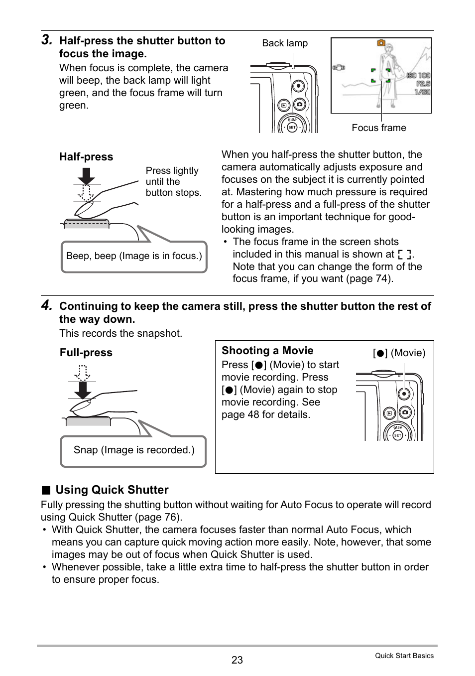 Casio EXILIM EX Z 280 User Manual | Page 23 / 194