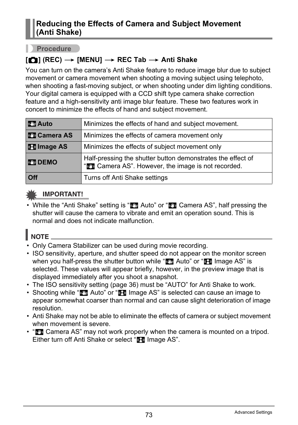 Casio EXILIM EX Z 280 User Manual | Page 73 / 194