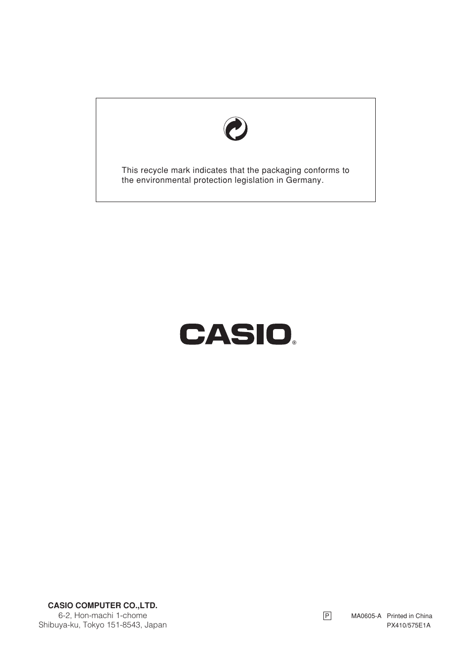 Casio 575E1A User Manual | Page 100 / 100