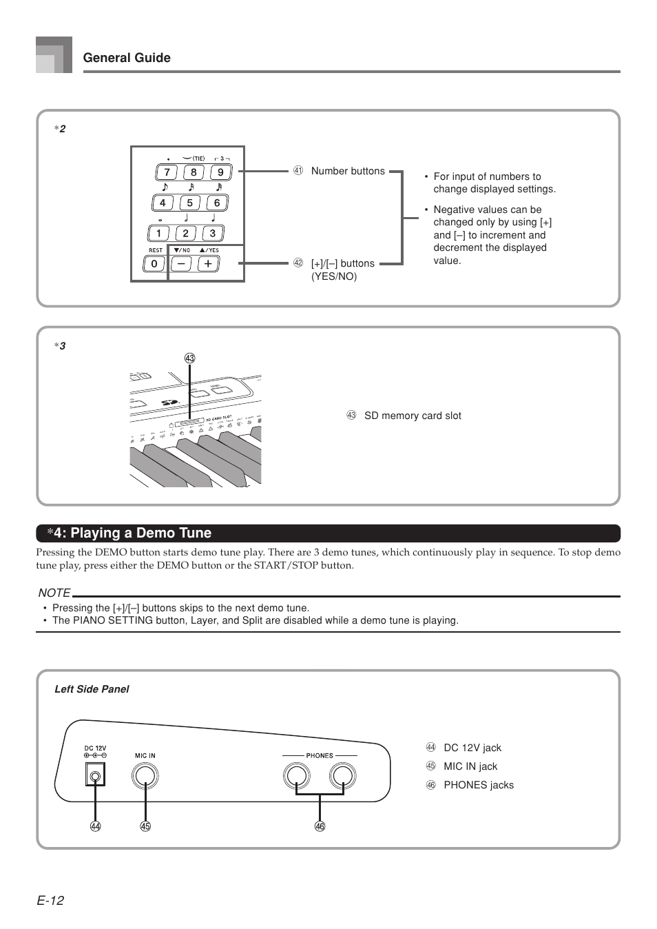 Playing a demo tune | Casio 575E1A User Manual | Page 14 / 100