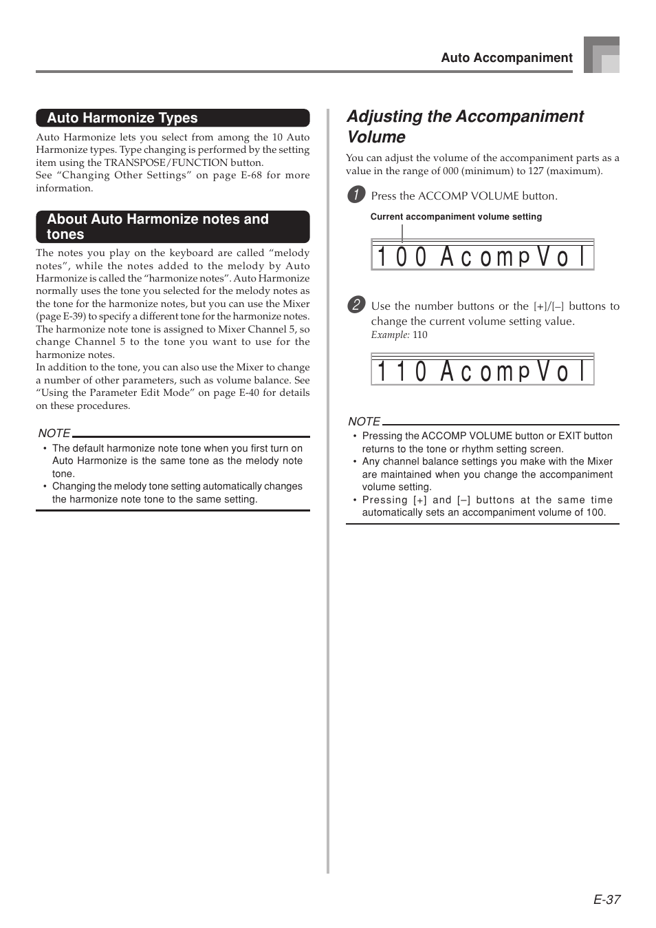 A c 1 1 0 m, A c 1 0 0 m, Vl o o | Casio 575E1A User Manual | Page 39 / 100