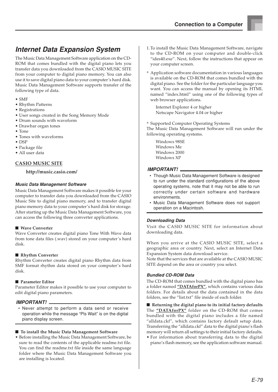 Internet data expansion system | Casio 575E1A User Manual | Page 81 / 100