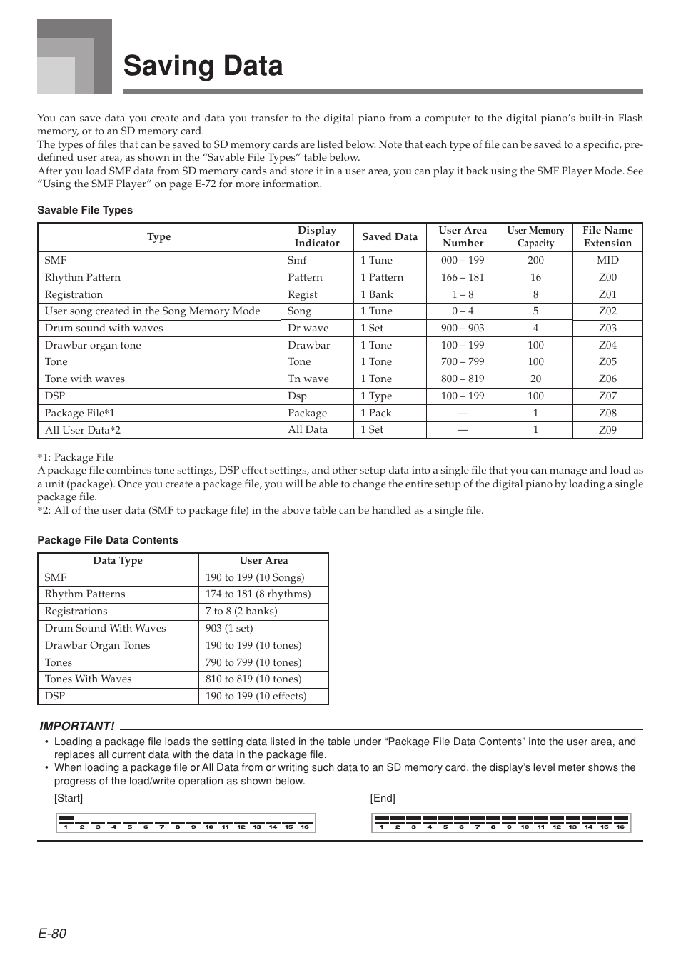 Saving data, E-80 | Casio 575E1A User Manual | Page 82 / 100