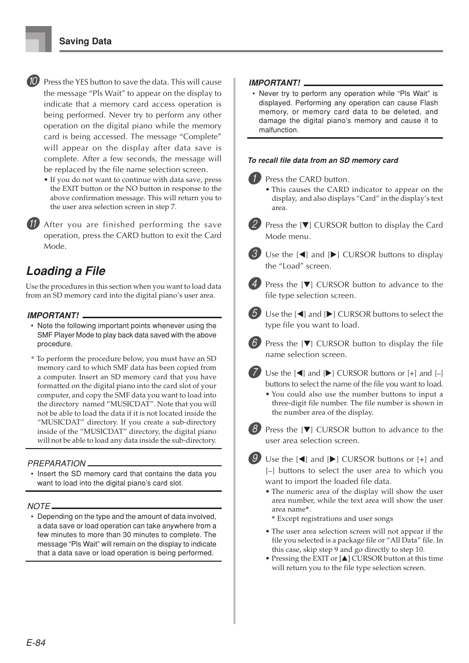 Loading a file | Casio 575E1A User Manual | Page 86 / 100