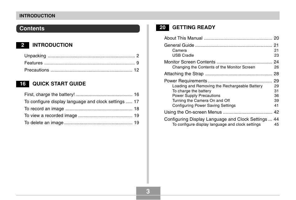 Casio EX-Z50 User Manual | Page 3 / 208