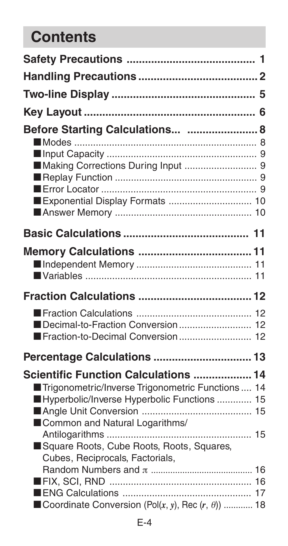 Casio fx-85WA User Manual | Page 6 / 36