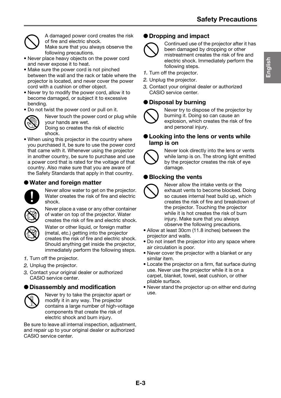 Casio XJ-A230 User Manual | Page 4 / 37