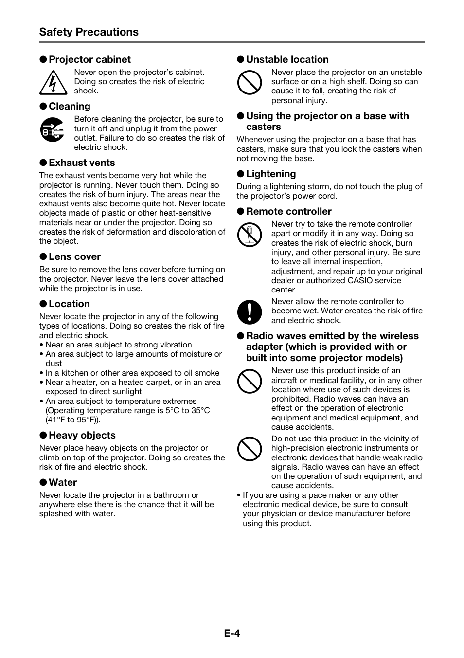 Casio XJ-A230 User Manual | Page 5 / 37